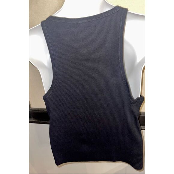 Cotton On Black Ribbed Tank Top - Size 20 - Picture 7 of 7